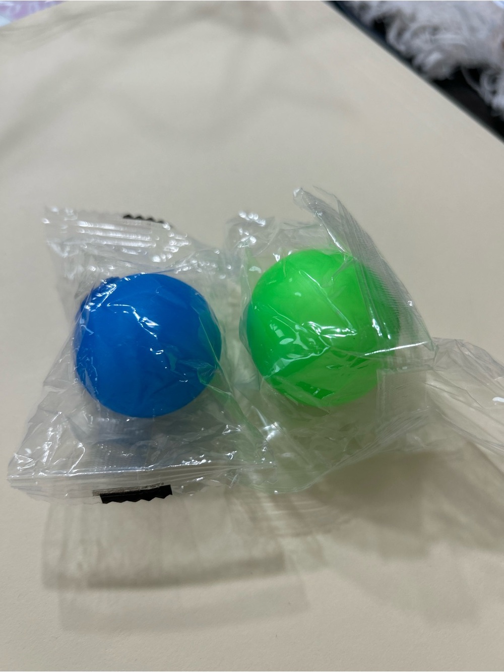 Blue and Neon Green Squishie Balls - Pack of 2